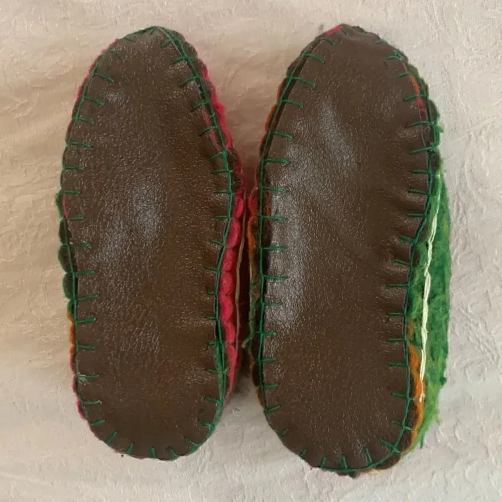 Slippers Hand Crafted Felted Wool Shoes  Baby Kid